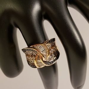 Vintage 1990s Beautiful Absolute CZ Maricite Ring